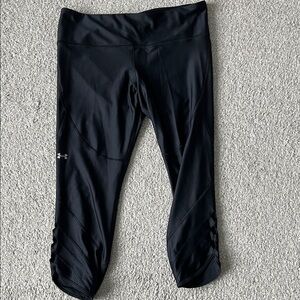 Under Armour Cut Out Black Cropped  Leggings
